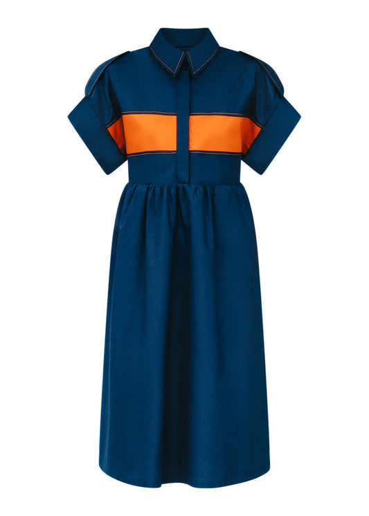 MIRA SHIRT DRESS (Navy)