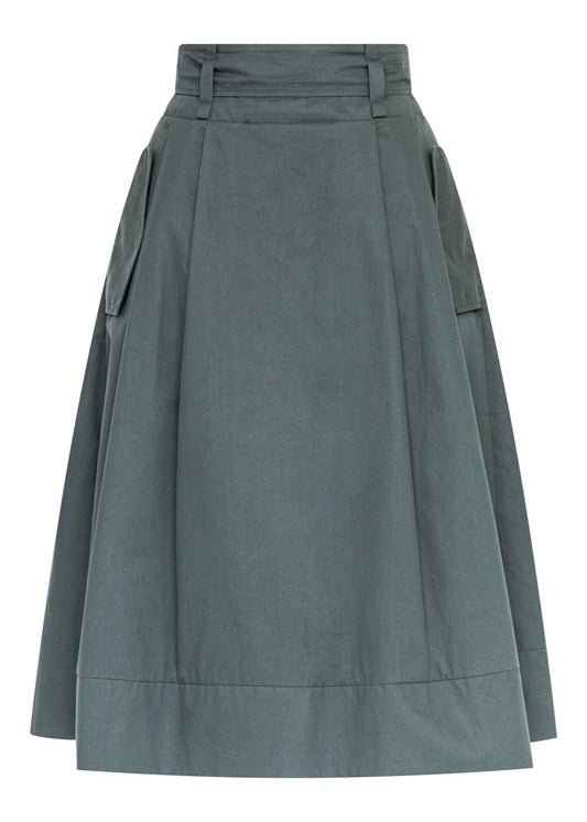 THE KENT PLEATED SKIRT (Forest Green)