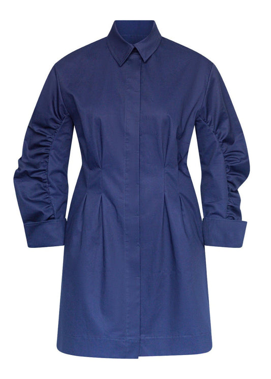 The Capri Mini Shirt Dress (Navy)