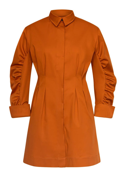 The Capri Mini Shirt Dress (Caramel)