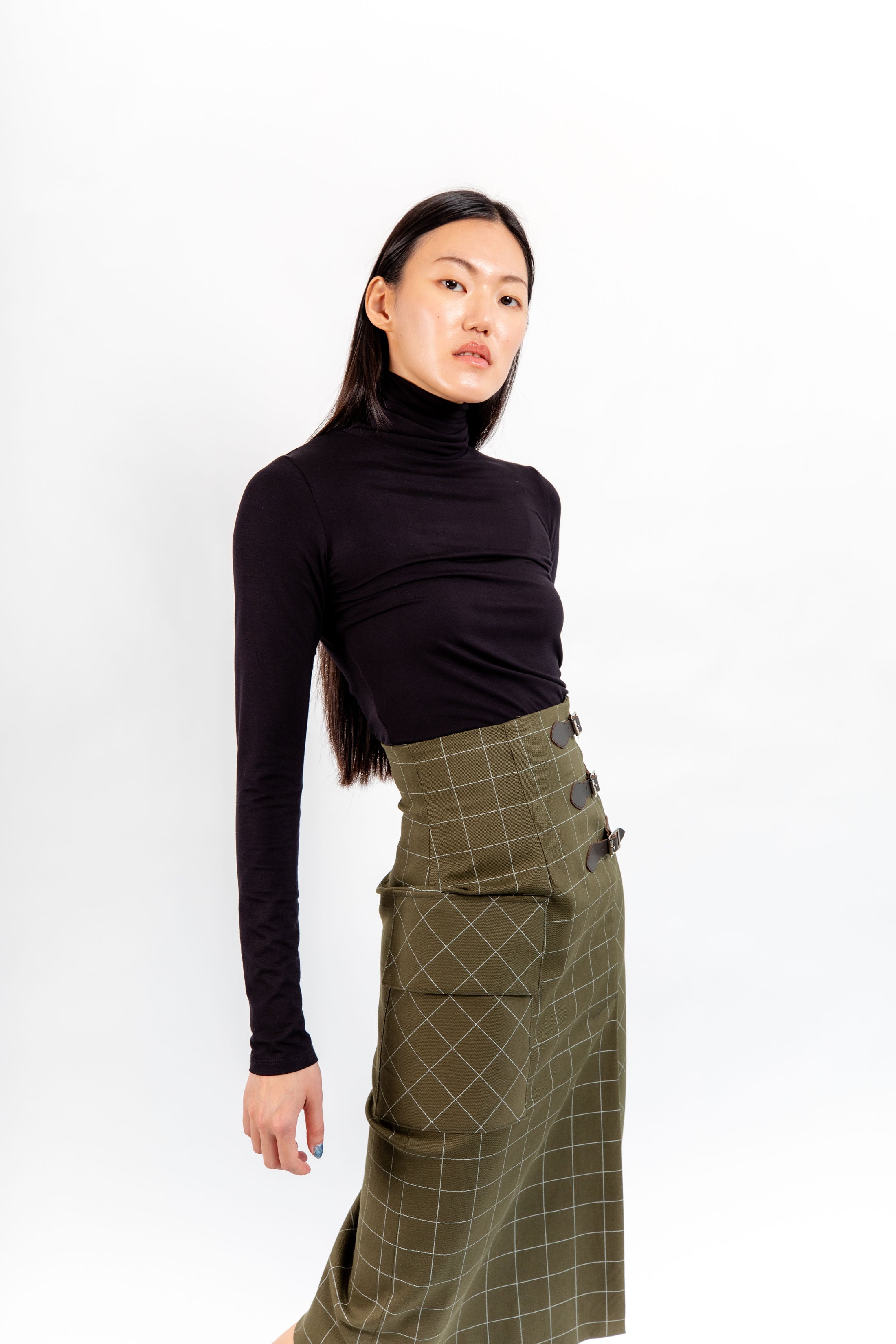 Olive green shop skirts designs